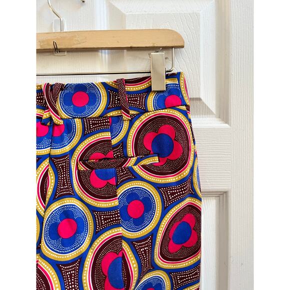 Essentials Anthropologie Multicolored Geometric Print Slim Trouser Pant Size 2 - Picture 6 of 14
